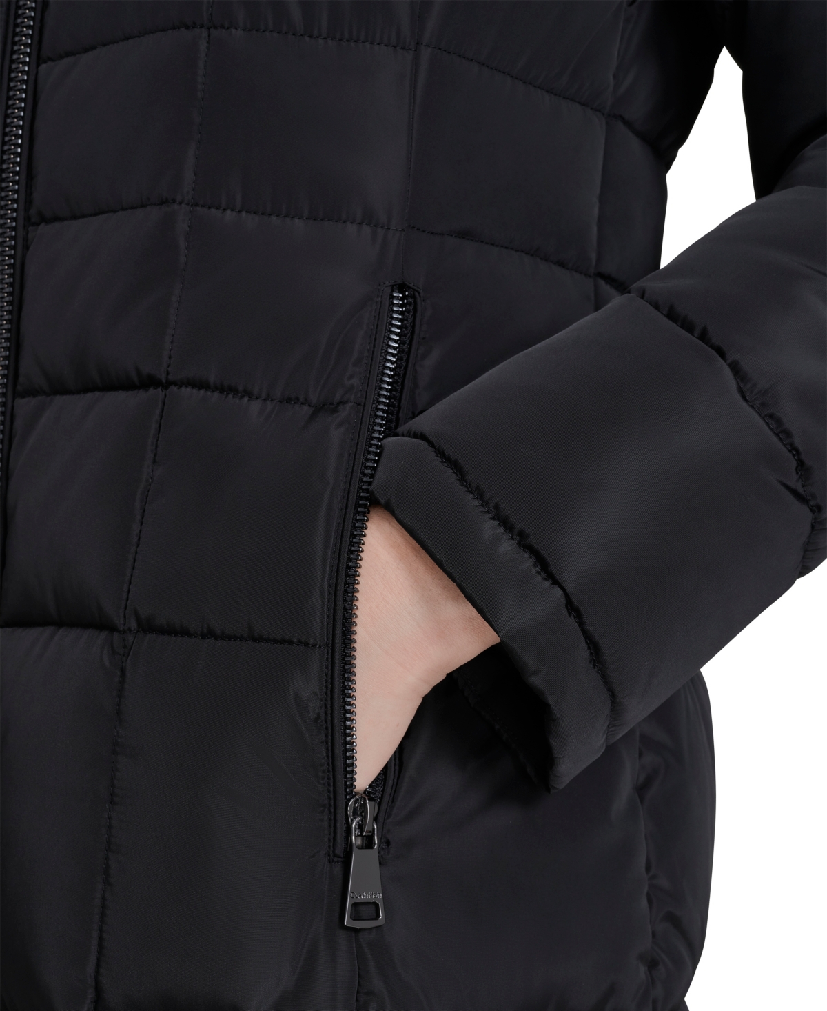 Calvin Klein Women's Hooded Stand Collar Puffer Coat