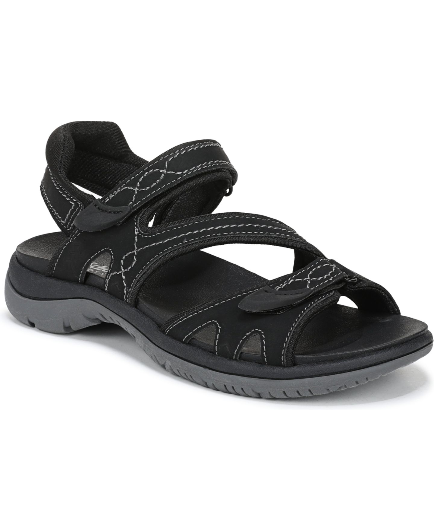 Женские сандалии Dr. Scholl's Adelle Ankle Strap, цвет: Чёрный искусственный нубуковый — фото 1