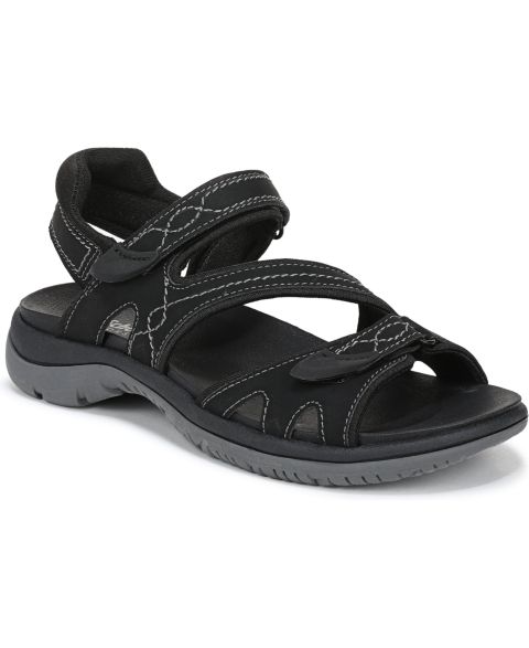 Женские сандалии Dr. Scholl's Adelle Ankle Strap, цвет: Чёрный искусственный нубуковый