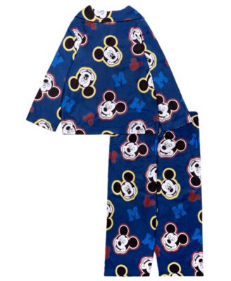 Boys' Toddler 2T-4T 2-Piece Mickey Mouse Coat-Style Top and Pants Pajama Set