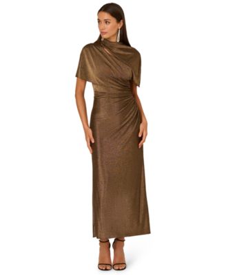 Women's Metallic Knit Long Dress