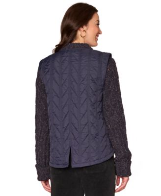 Petite Quilted Vest Zip Jacket