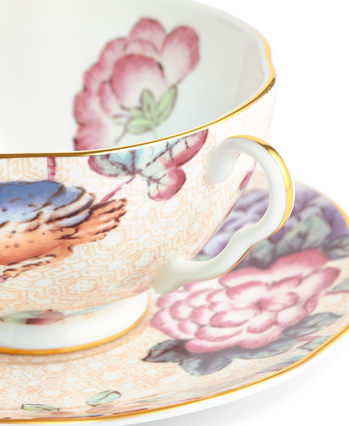 Wedgwood Peach Cuckoo Teacup and Saucer