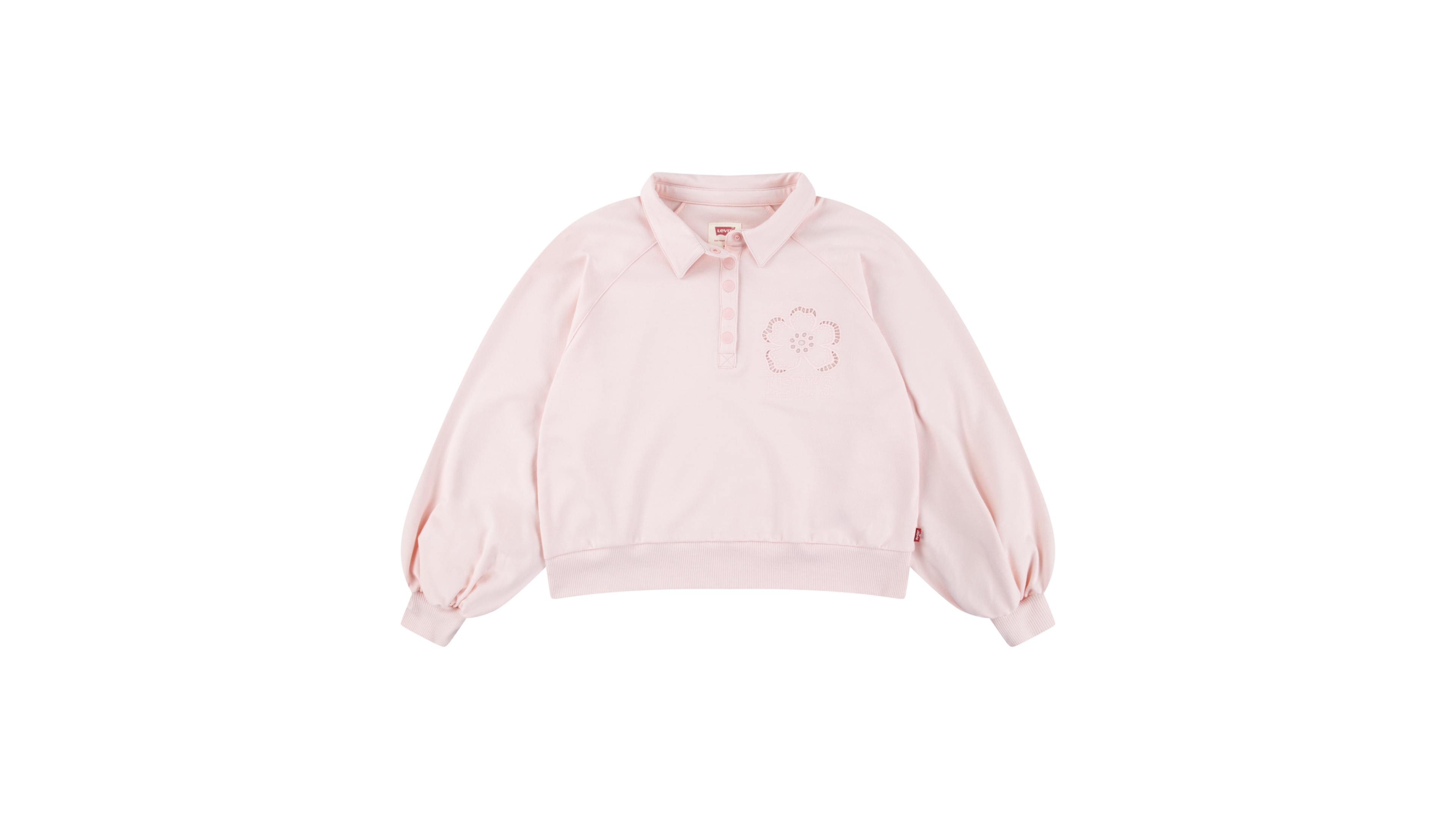 Levi's Girls 7-16 Voluminous Long-Sleeve Shirt Collar Top