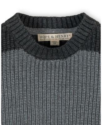 Boys Organic Long Sleeve Shoulder Detail Crewneck Pullover Sweater