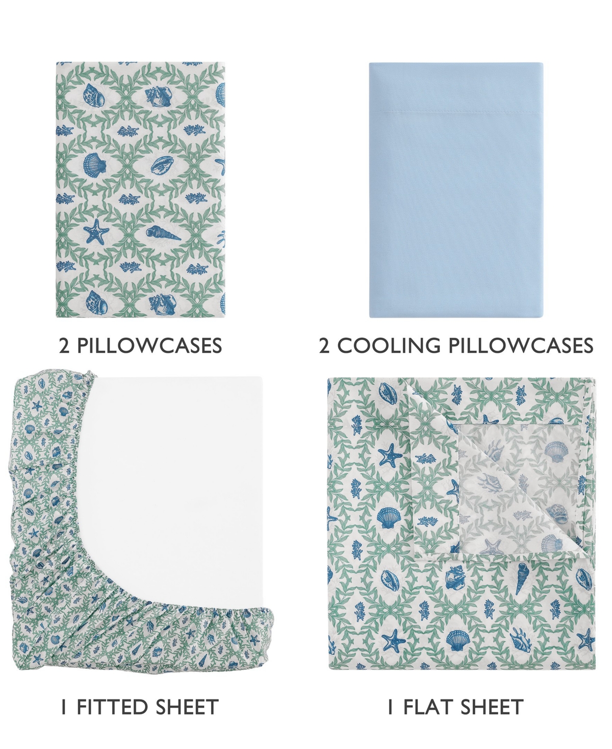 Caribbean Joe Cooling 6-pc. Sheet Set, King