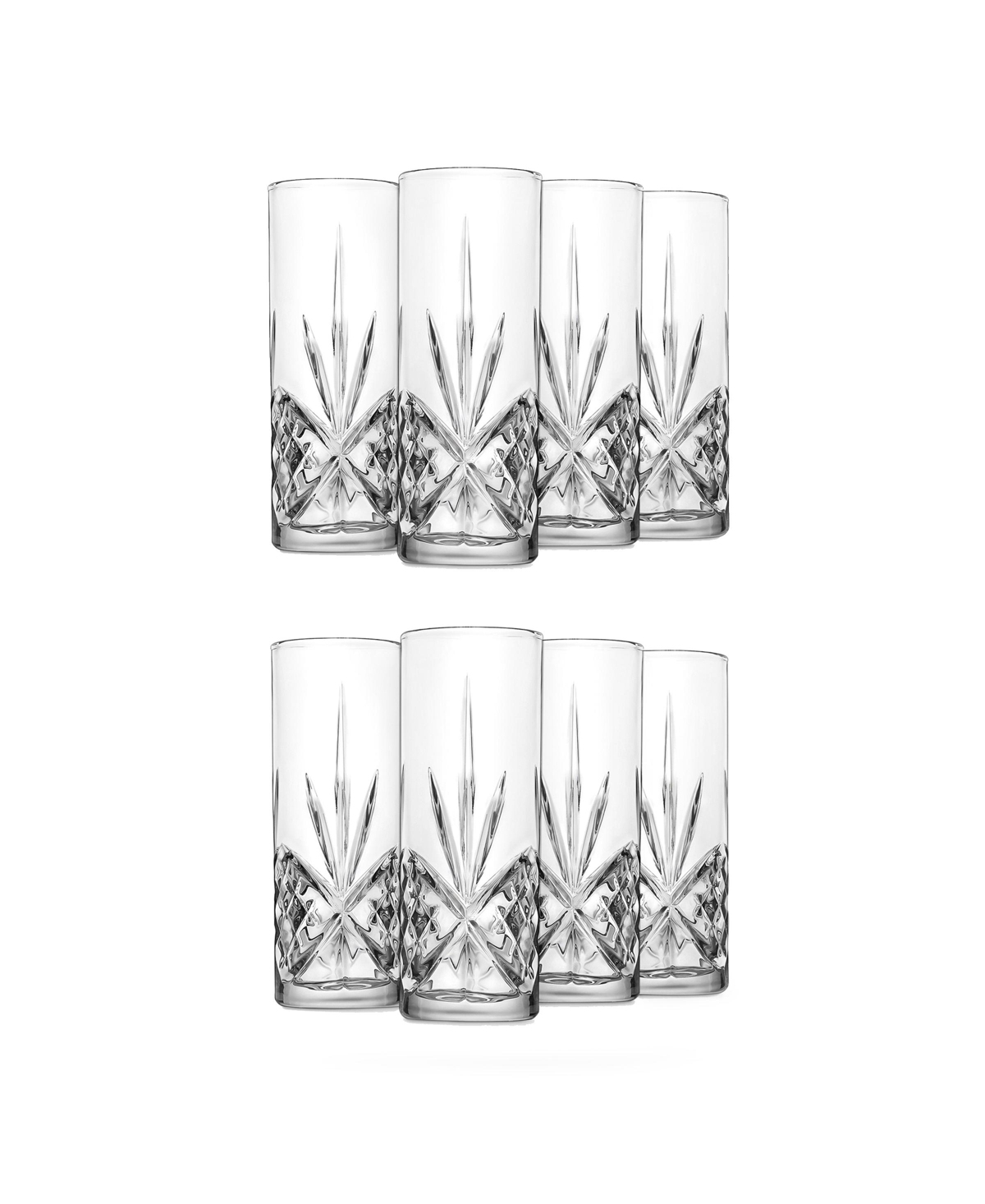Godinger Dublin Crystal Tom Collins Glasses, Set of 8