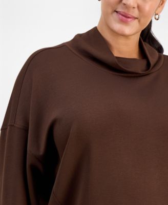 Plus Size Cowlneck Dolman-Sleeve Sweatshirt, Macy's Exclusive