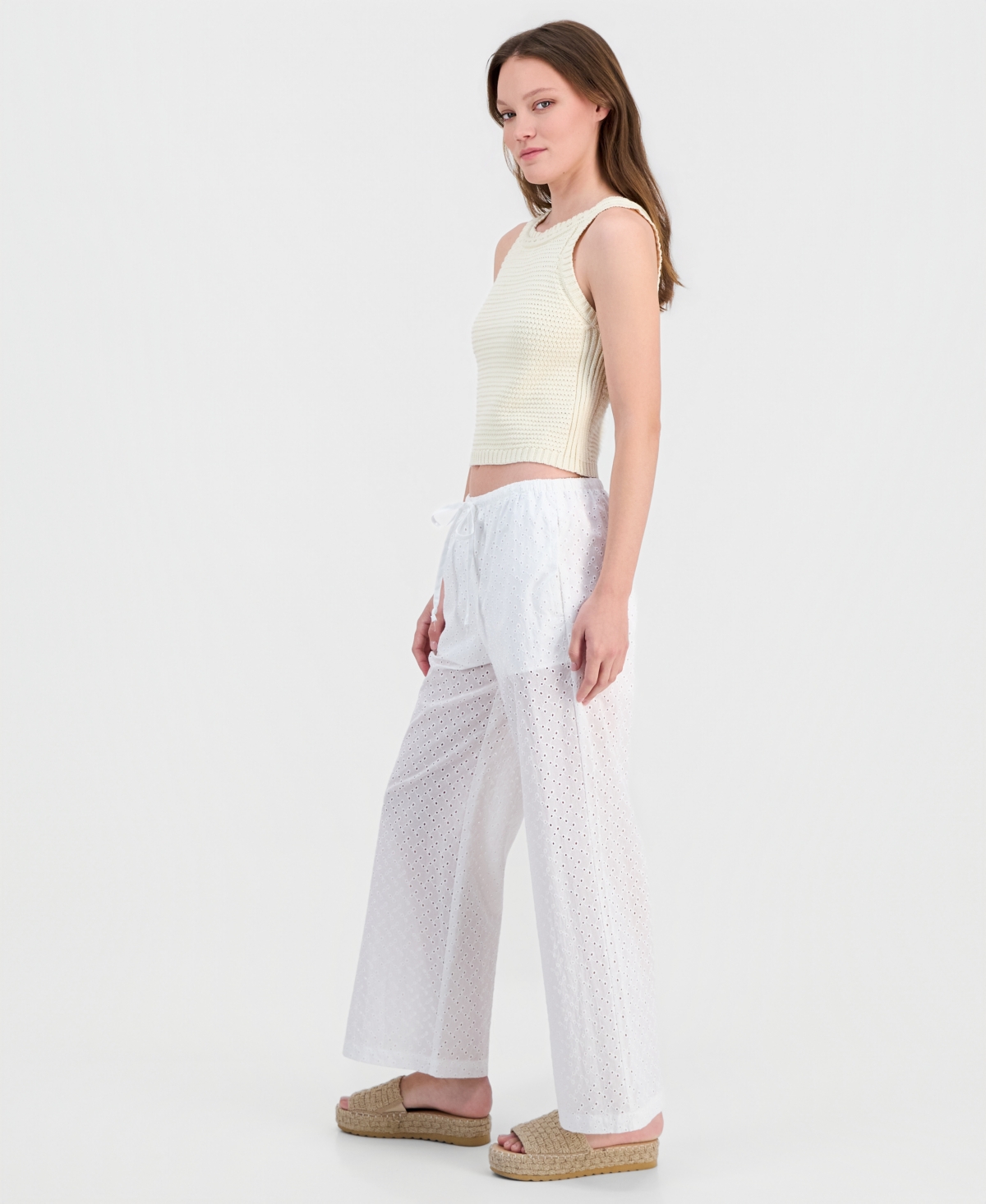 Indigo Rein Juniors' Eyelet Drawstring Beach Pants
