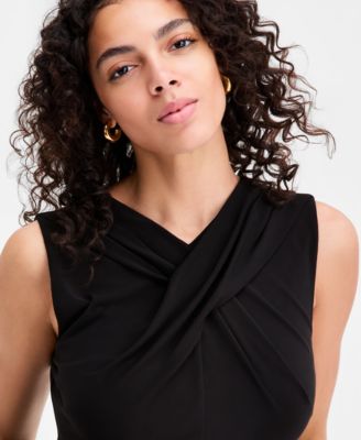 Women's Crossover-Neck Sheath Dress