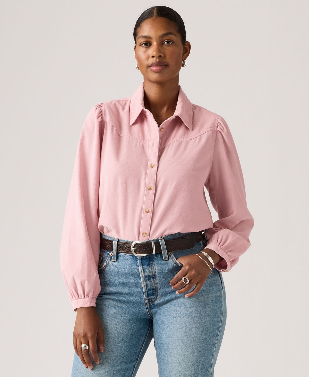 Levi's Women's Corduroy Journey Western Point Collar Shirt