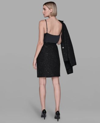 Women's Sequined Knit Short Skirt