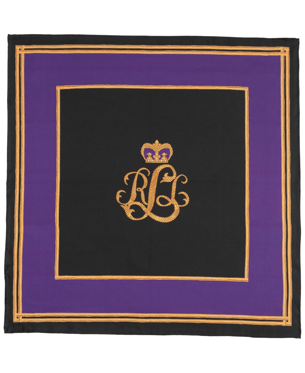 Ralph Lauren Holiday Logo Square Scarf In Purple