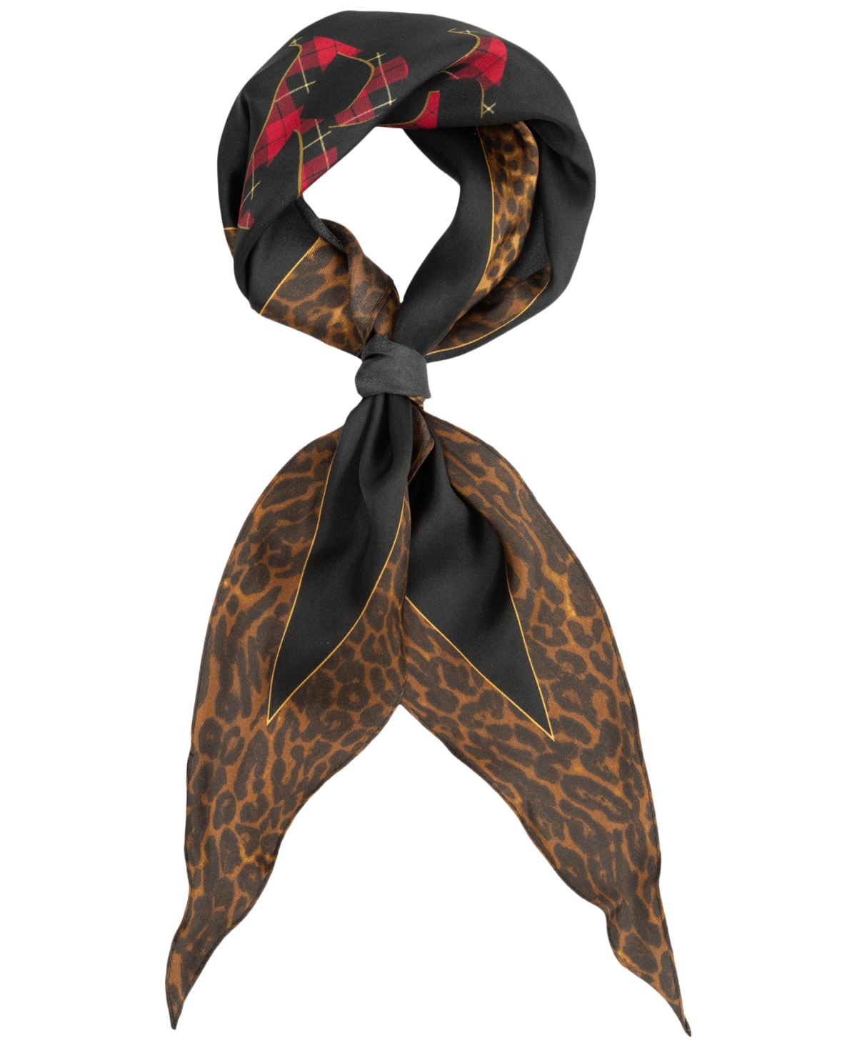 Lauren Ralph Lauren Animal Border Small Diamond Scarf