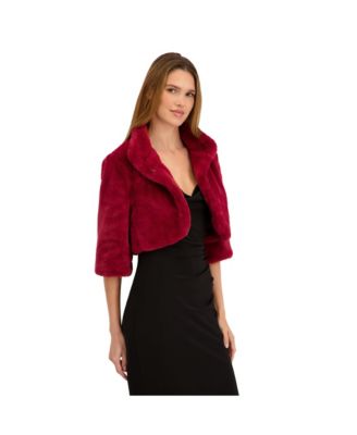 Women's Mila Mock Neck Faux Fur Jacket