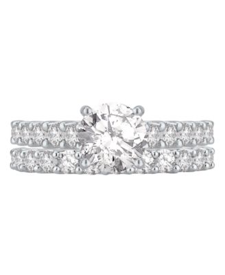 Diamond Solitaire Plus Bridal Set (3 ct. t.w.) in 14k White Gold