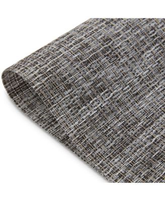 Madison Texteline Outdoor Dining Set Textured Design Reversible 12" x 18" Rectangular Placemats Set of 6 With Gold Metallic Thread