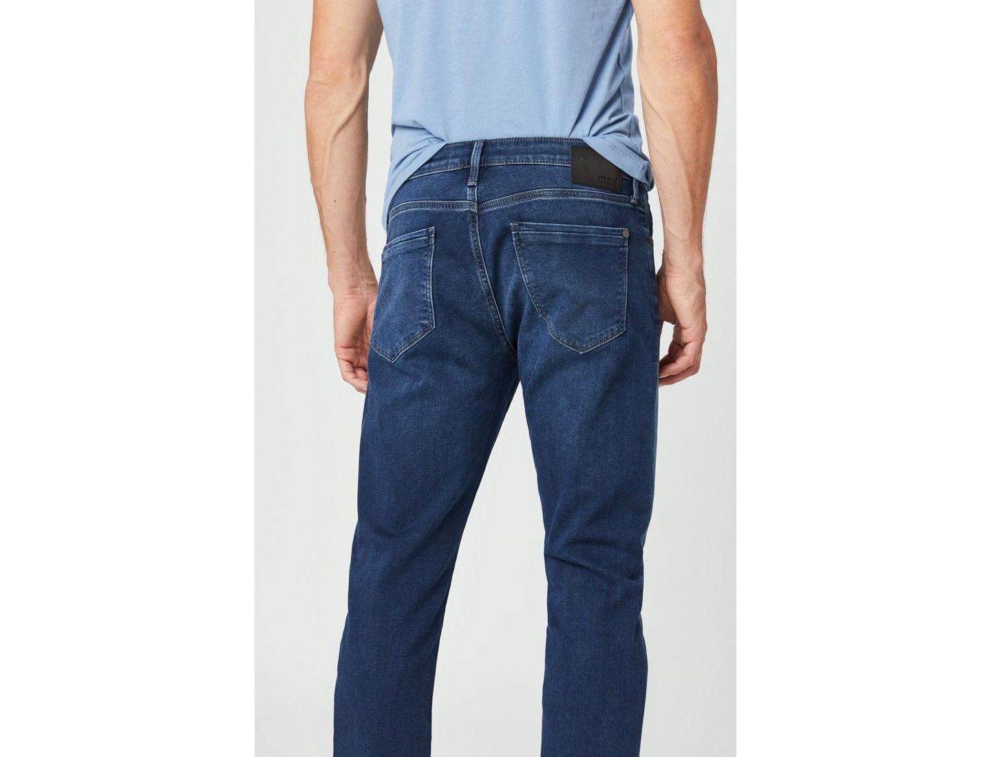 Мужские джинсы Mavi Jeans Jake Slim Leg Jeans In Dark Indigo Athletic — фото 2