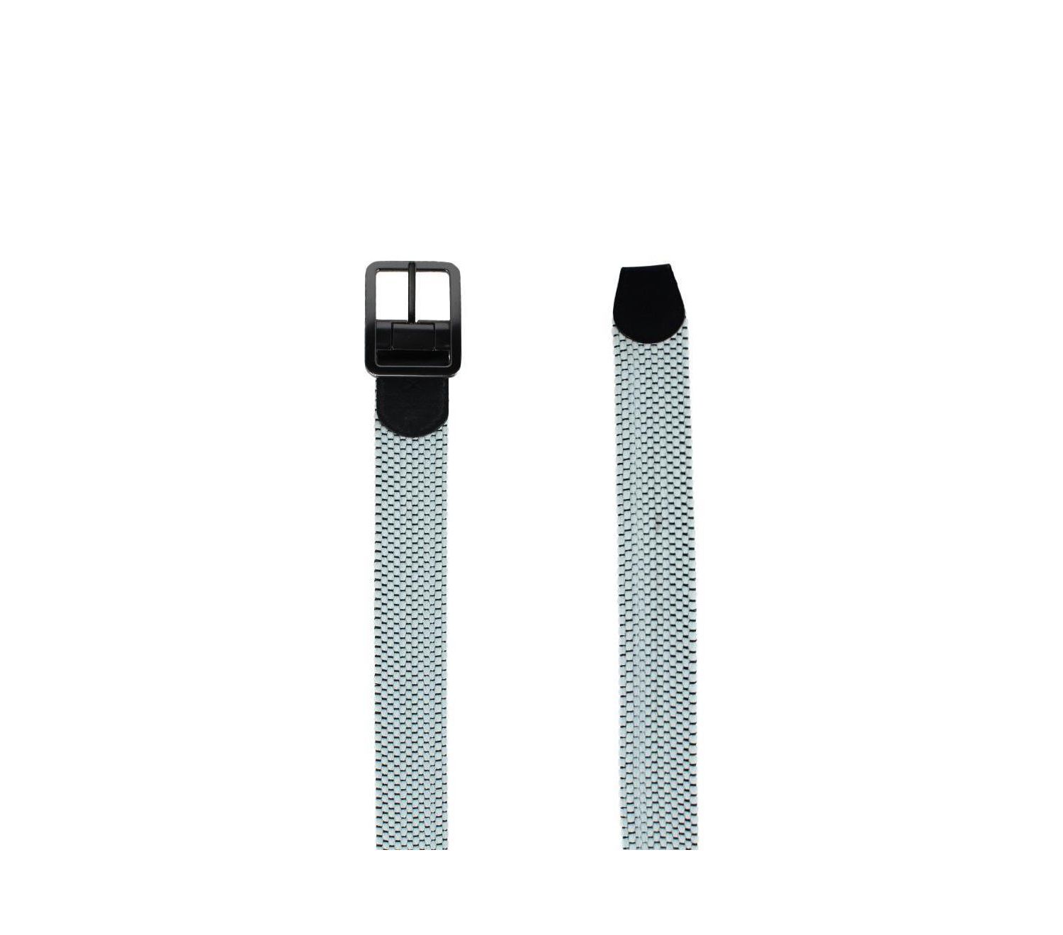 Men's Alejandro Black Stripes and White Reversible Braided 35MM Golf Belt