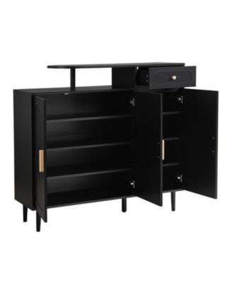 Storage Cabinet with Arched Doors and Drawer