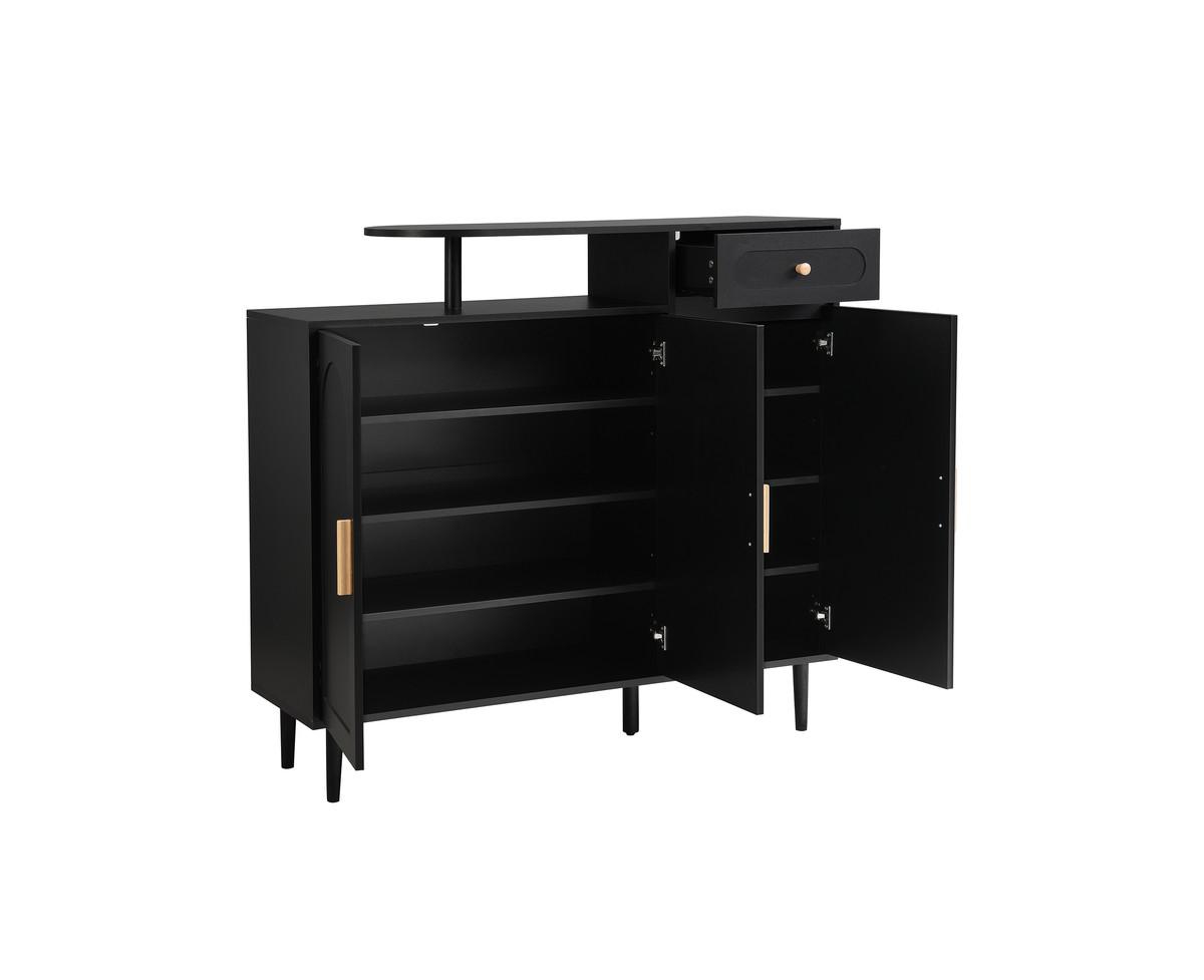 Casainc Storage Cabinet with Arched Doors and Drawer