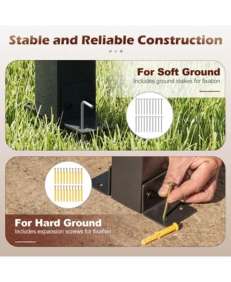 10' X 13' Wall-Mounted Patio Gazebo with Sloped Polycarbonate Roof Metal Frame