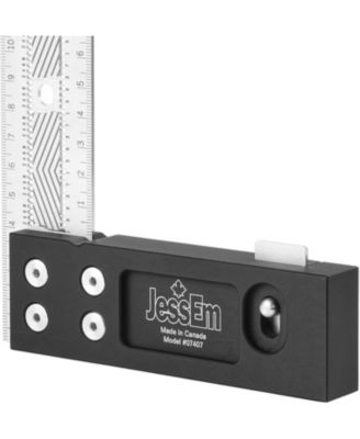 07408 300mm Stainless Steel Precision Square, Metric Measuring Tool with Flex Grip & Fade-Resistant Markings