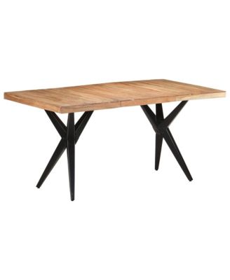 Dining Table 63"x31.5"x29.9" Solid Acacia Wood