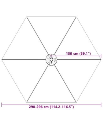 Replacement Fabric Anthracite 100% polyester 118.1 in diameter