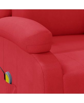Massage Chair Red Faux Leather