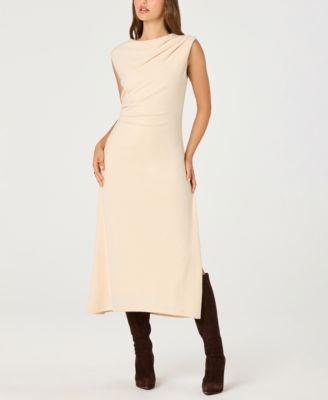 ASTR the Label - Women's Draped Sleeveless A-Line Dress