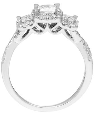 Diamond 3-Stone Ring (1 ct. t.w.) in 14k White Gold