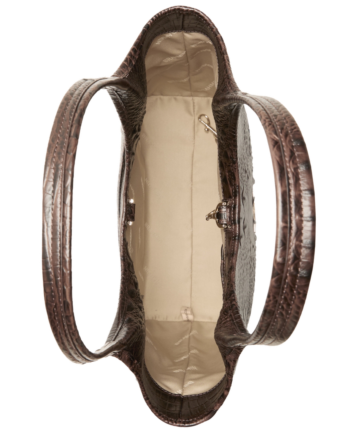 Brahmin Melora Alden Road Large Leather Tote In Brown