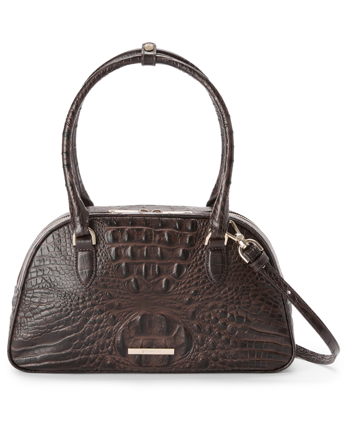 Brahmin Angie Alden Road Leather Medium Satchel Bag