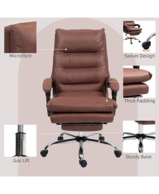 Microfibre Vibration Massage Office Chair, Reclining