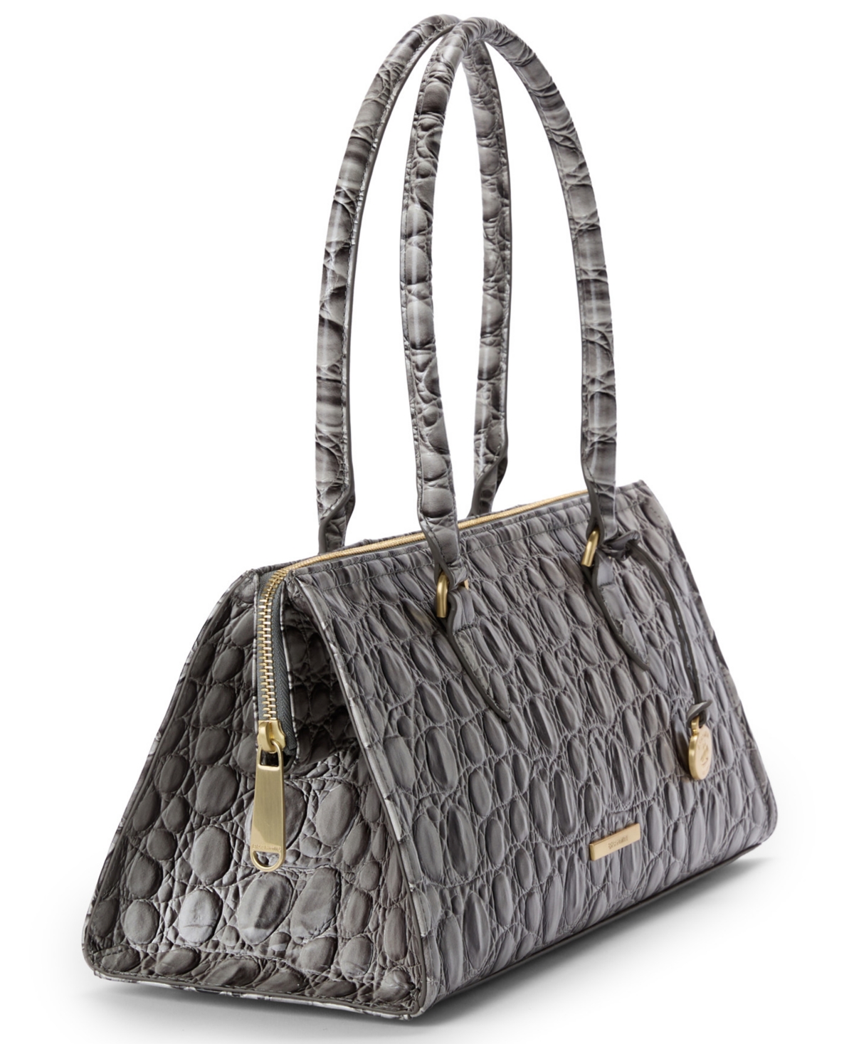 Brahmin Sophia Large Melbourne Satchel Bag In Gray