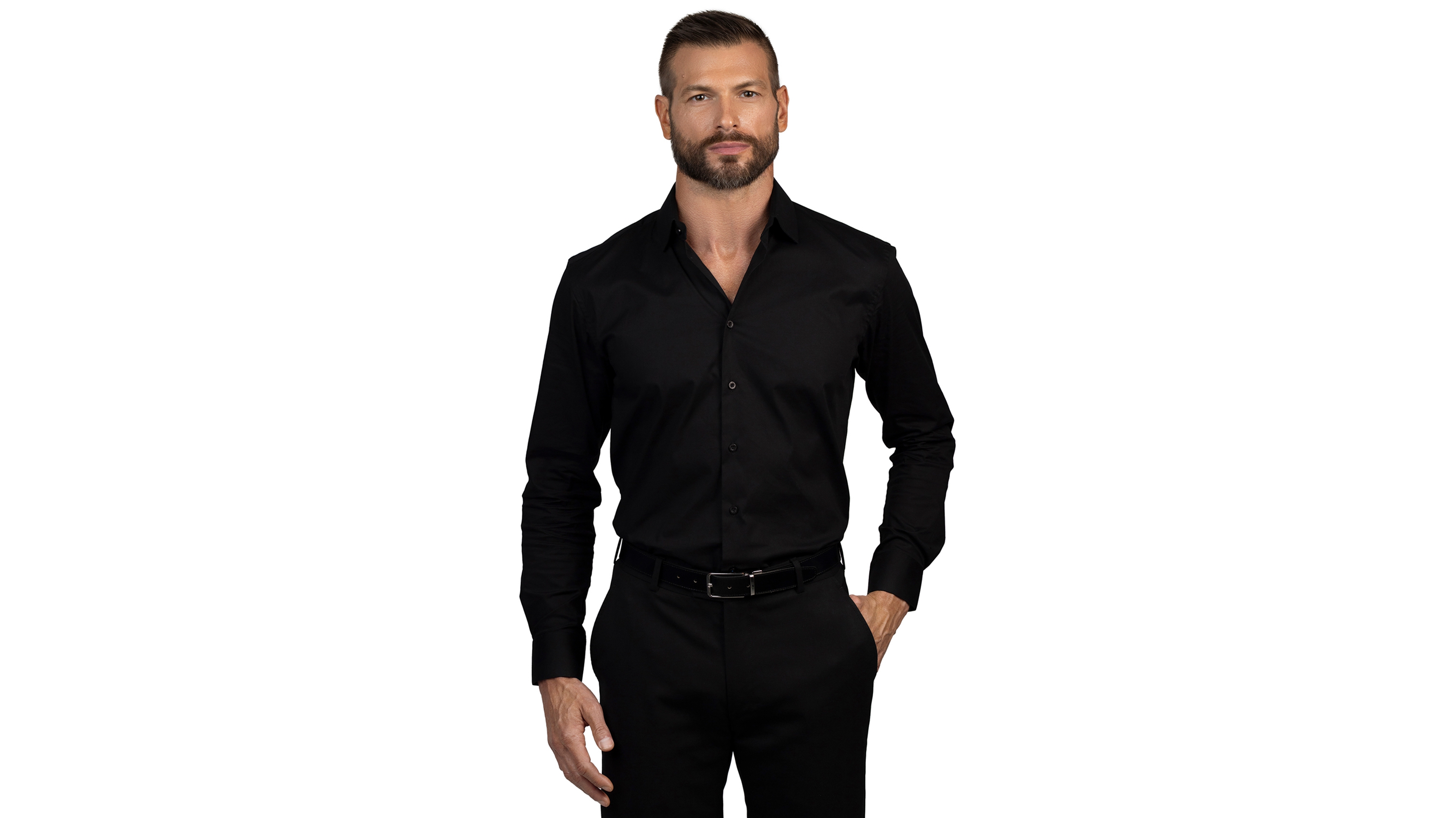 Vince Camuto Men's Solid Slim-Fit Dress Shirt