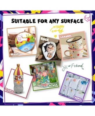 24 Colors Dual Tip Acrylic Paint Pens Markers, for Halloween Decorations, Wood, Canvas, Stone, Rock Painting and DIY Crafts