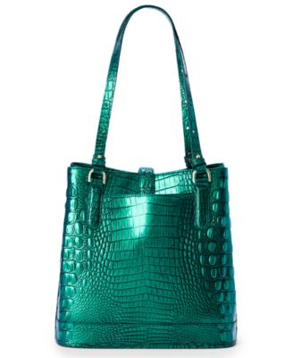 Fiora Melbourne Embossed Leather Bucket Bag