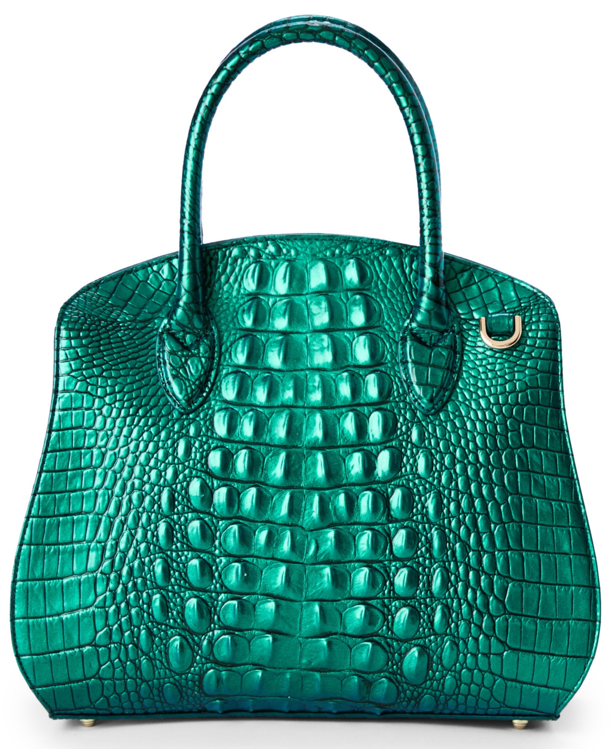 Brahmin Rosetta Melbourne Medium Leather Satchel Bag In Green
