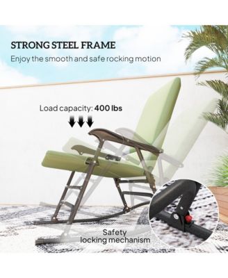 Outdoor Rocking Chairs Set of 2, Folding Outdoor Rocker Set,