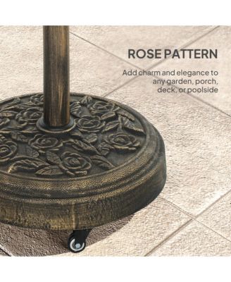 Patio Umbrella Base, 46 lbs Umbrella Sd with Wheels,