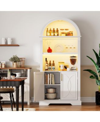 Arched Cabinet with 3-Color LED & Motion Sensor