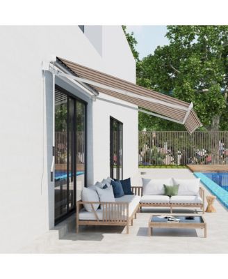 10'x8' Retractable Patio Awning/Sun Shade for Outdoor Patio Multi
