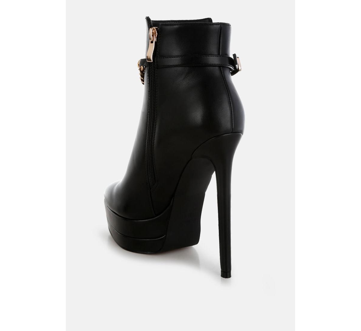 Narok Metallic Chain Detail Boots