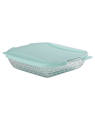Anchor Hocking Glass Square Basketweave Embossed Cake Dish - Macy's