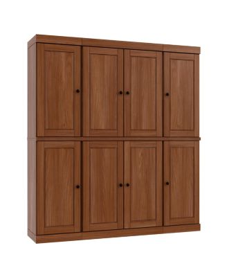 100% Solid Wood Tall Kitchen Pantry Cabinet with Raised Panel Doors
