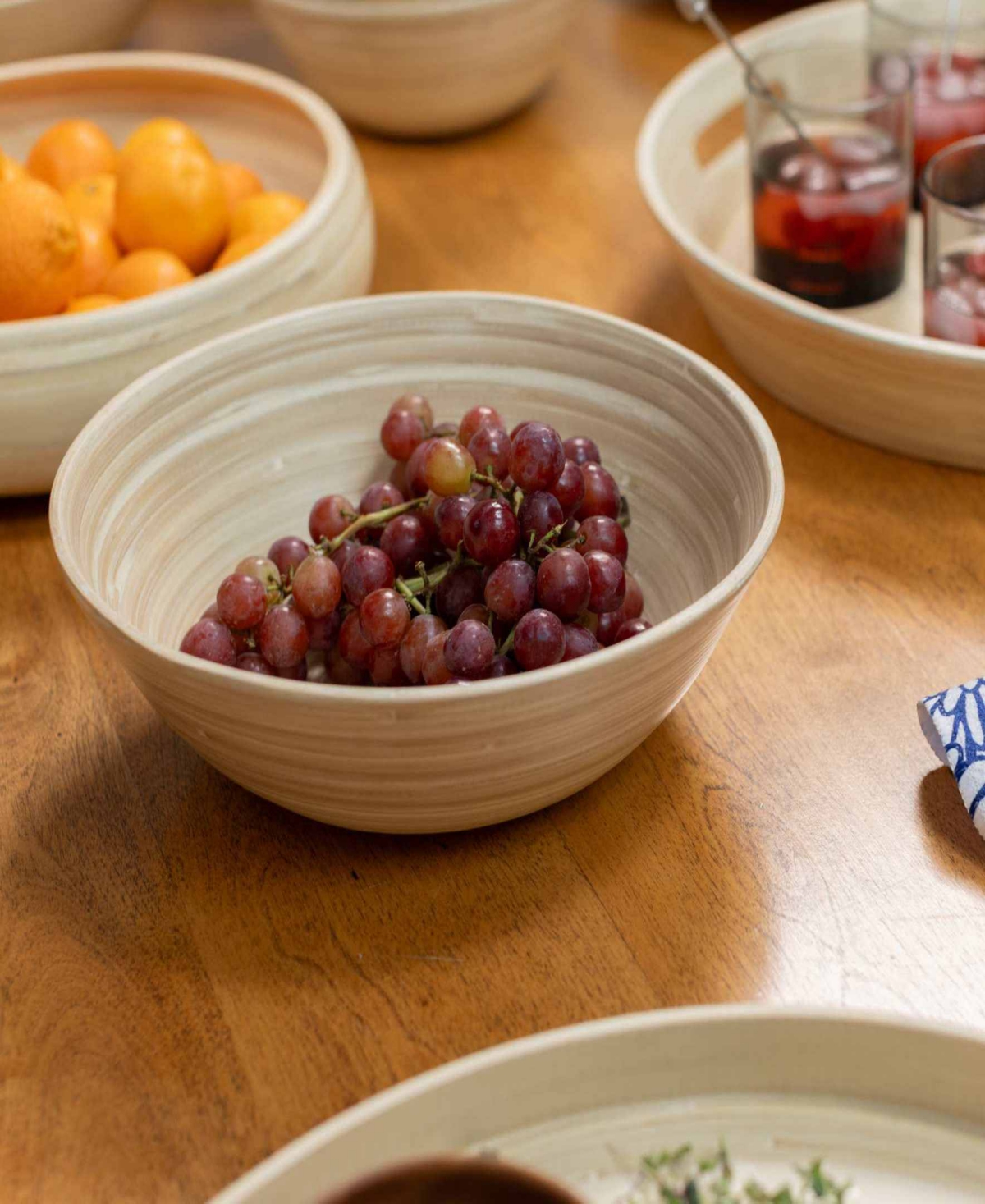 Joyce Chen Lexa Collection 3-pc. Serving Bowl Set In Brown