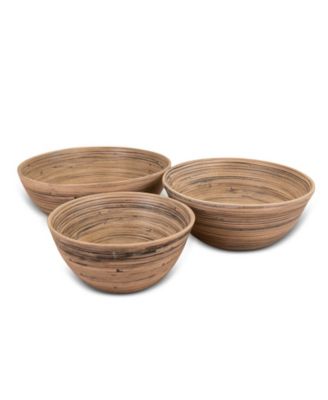 Lexa Collection 3 piece Bamboo Bowl Set 