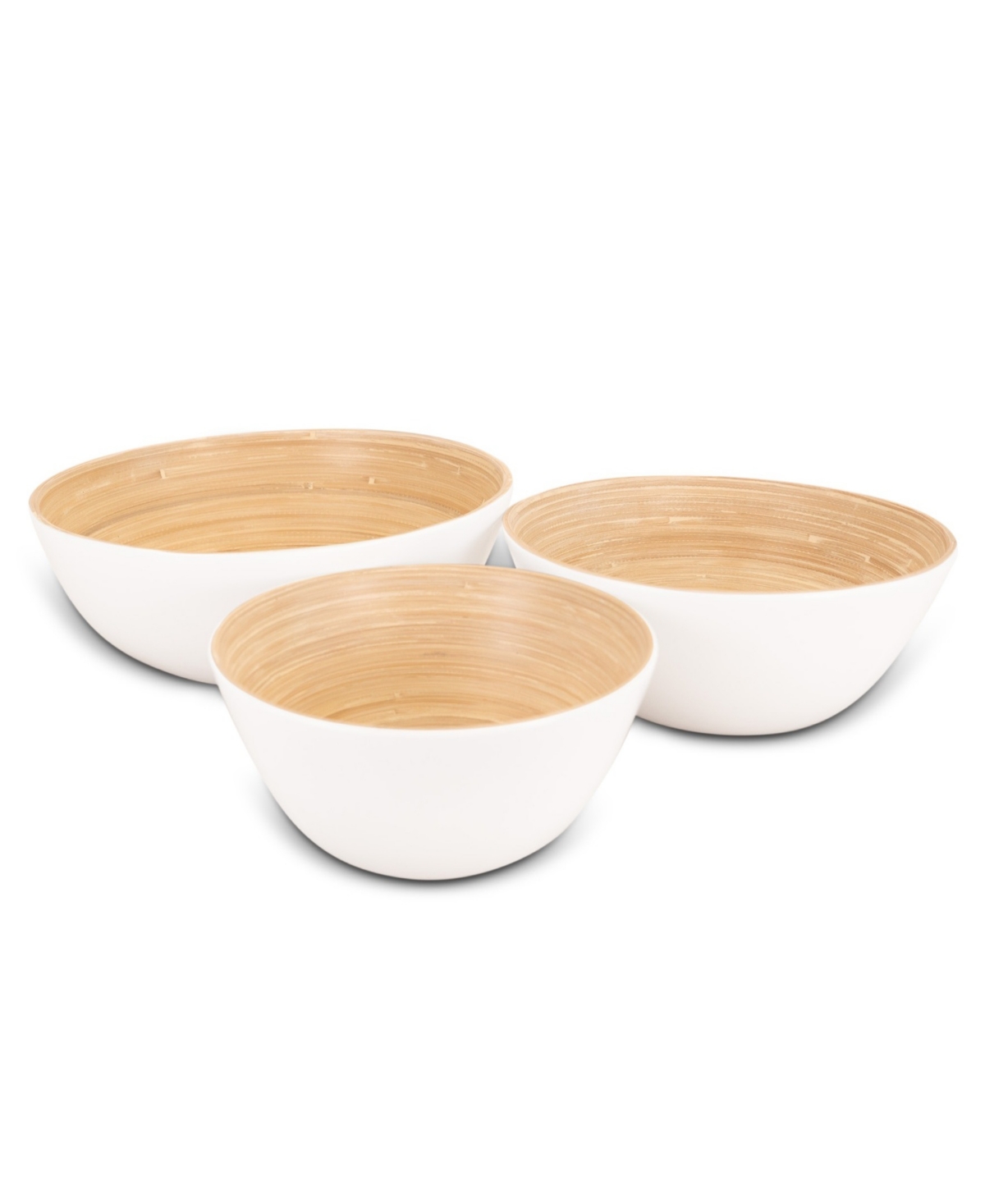 Joyce Chen Lexa Collection 3-pc. Serving Bowl Set In White